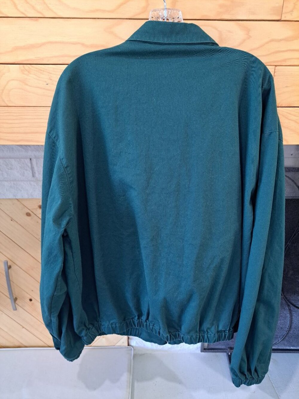 Polo Ralph Lauren Green Zip Jacket XL Mens Embroidered Cotton Red Pony Logo - Picture 10 of 13